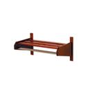Oak Wall Mounted Coat Rack with Shelf - 24" Wide