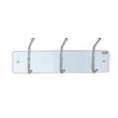 Steel Wall Coat Rack has 3 double coat hooks to hold 6 coats.