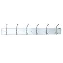 Steel Wall Coat Rack has 6 double coat hooks to hold 12 coats.