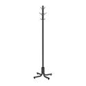 Free Standing Coat Rack with Four Double Coat Hooks and Holds up to Eight Garments.