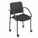 Upholstered Mobile Stackable Chairs