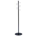 Aluminum Coat Rack with Eight Oversized Ball Tipped Coat Hooks.