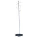 Aluminum Coat Rack with Eight Oversized Ball Tipped Coat Hooks.