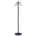 Aluminum Coat Rack with Six Specialty Designed Hangers to Discourage Theft.