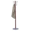 Wood Coat Rack with Eight Oversized Ball Tipped Coat Hooks.