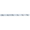 Wall Mounted Coat Rack with Six Coat Hooks.