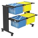 Large Two-Level Mobile File Cart