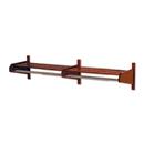 64" wide Oak and Chrome Coat Rack with Shelf