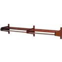72" Wide Oak and Chrome Coat Rack with Shelf