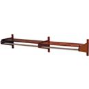 72" Wide Oak and Chrome Coat Rack with Shelf