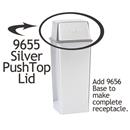 26 Gallon Stainless Steel Push Top Lid