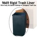 36 Gallon Rigid Plastic Liner optional for the Push Top Trash Receptacle - 9895.