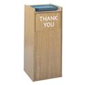 Wood Trash Bin with Tray Top