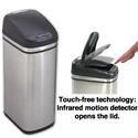 11.5 Gallon Touchless Trash Can