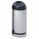 Open Top Trash Can - Chrome/Black