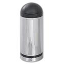 Push Top Trash Can - Chrome/Black