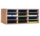 Economy Wood Literature Organizer - 12 Pockets