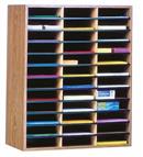Economy Wood Literature Organizer - 36 Pockets