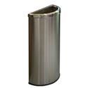 Stainless Steel Trash Can with Half Moon Top