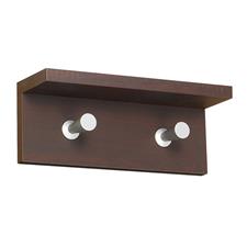 2 Hook Wood Wall Coat Rack