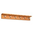6 Hook Wood Wall Coat Rack