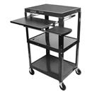Mobile Computer Workstation with Pull-Out Keyboard Shelf