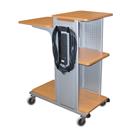 Media Cart with Wood Panels