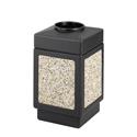 38 Gallon Pebbled Outdoor Trash Can