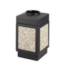 38 Gallon Pebbled Outdoor Trash Can