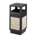 Pebbled Outdoor Trash Can with Side Access - 38 Gallon