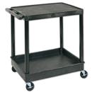 Utility Cart – 32" x 24" Flat Top Shelf and Bottom Tub Shelf