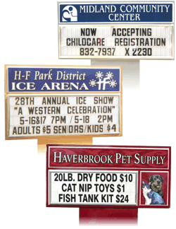 Changeable Letter Business Signs