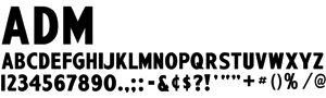 Gemini Sign Letters - ADM Font