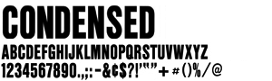 Condensed Font