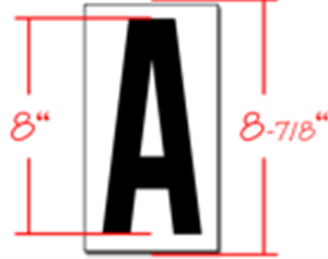 300 Piece 8" Black/Red Letter Set for Portable Signs