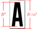 50 Piece 8" Black/Red Add-On Letter Set for Portable Signs
