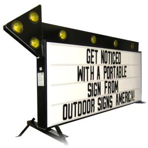 Flashing Arrow Portable Signs