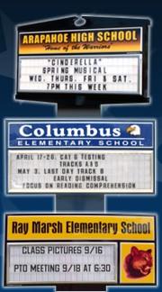 Changeable Letter School Signs