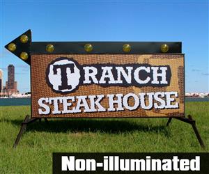 Non-illuminated Portable Arrow Sign with Custom Full Face