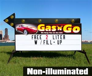 Non-illuminated Portable Arrow Sign with Custom Headers