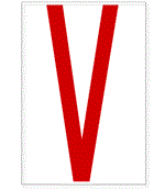 8" Individual Sign Letters - Red V