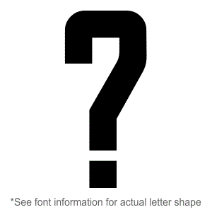 Gemini Condensed 4" Black Symbol on 4-7/8" Panel - Question Mark