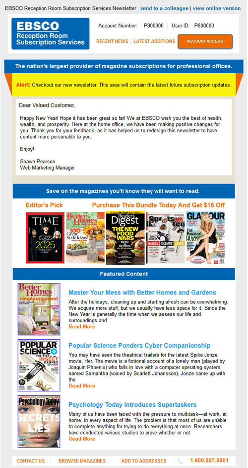 New EBSCO Newsletter