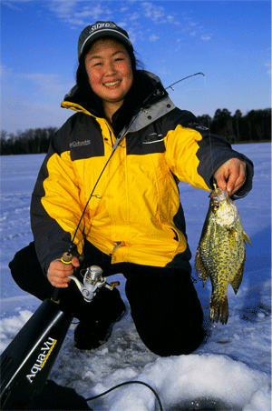 Ice Fishing with Plastic Bait
