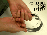 Bendable sign letters