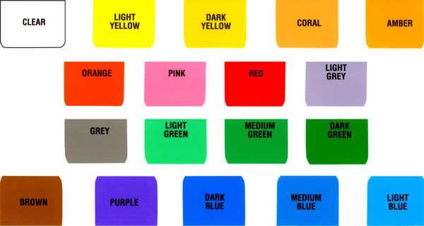 Tab Mylar Colors