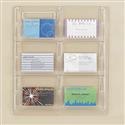 Clear Plastic Wall Display Business Card Holder - 6 Pockets
