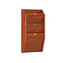 3 Pocket Oak HIPAA Wall File Holder 
