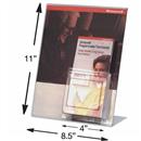 Economy Slant Back Acrylic Frame w/Brochure Holder