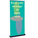 35.5"W Premium Banner Stand - Black Frame